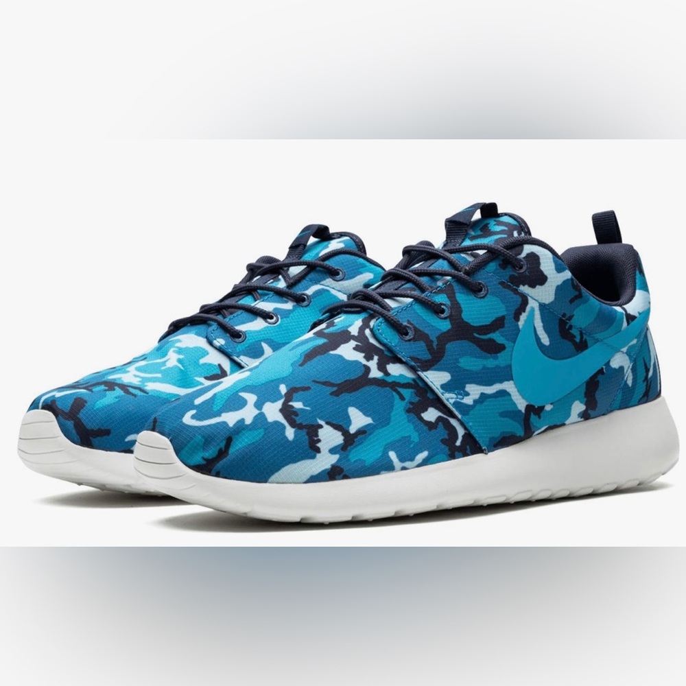 Nike Rosherun Print Dark Electric Blue